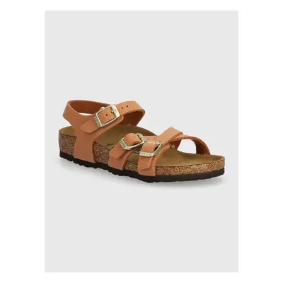 Dětské kožené sandály Birkenstock Kumba Kids BFBC hnědá barva 91669097