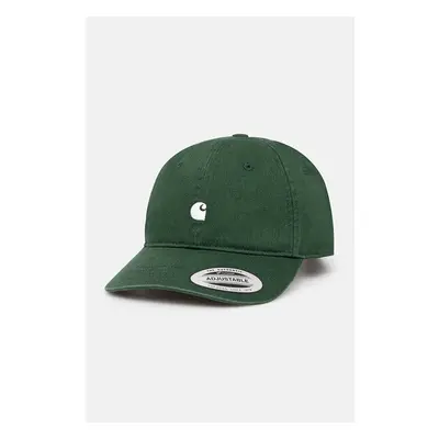 Bavlněná baseballová čepice Carhartt WIP Madison Logo Cap zelená barva 96318104