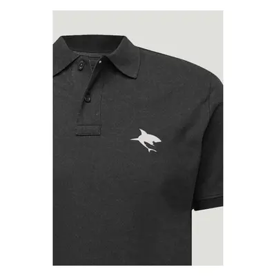 Polo Tričko Slim Fit, Barva Železitě Šedá, s Potiskem Shark 95209394