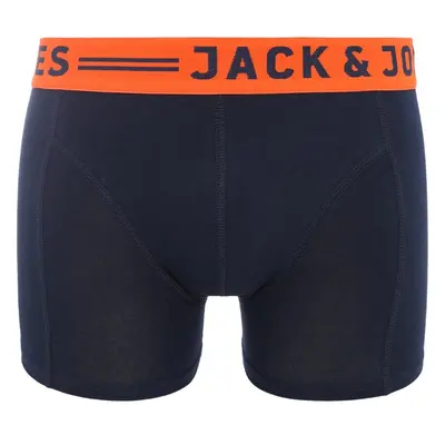 JACK & JONES Boxerky Sense noční modrá / oranžová 58269370