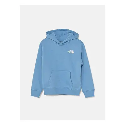 Dětská mikina The North Face VERTICAL GRAPHIC OVERSIZED HOODIE modrá 96313021