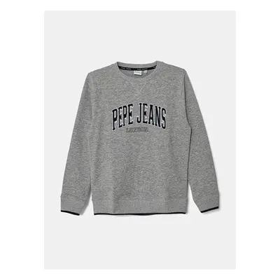 Dětská mikina Pepe Jeans BAIN CREW šedá barva, s potiskem, PB581623 98697654