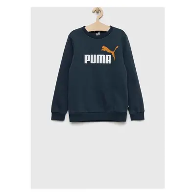 Dětská mikina Puma ESS+ 2 Col Big Logo Crew FL B vzorovaná 83056316