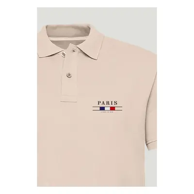 Polo Tričko Slim Fit, Barva Růžová, s Potiskem Paris La Vie Minimal 95209431