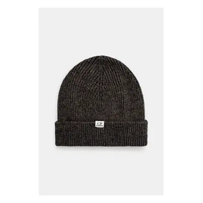 Čepice z vlněné směsi C.P. Company Knit Cap béžová barva, z tenké 98081787