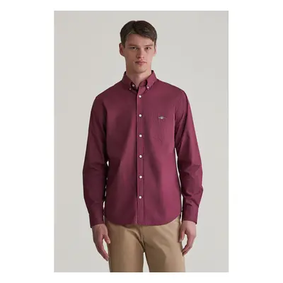 KOŠILE GANT REG MICRO PRINT SHIRT WINE RED 98596894