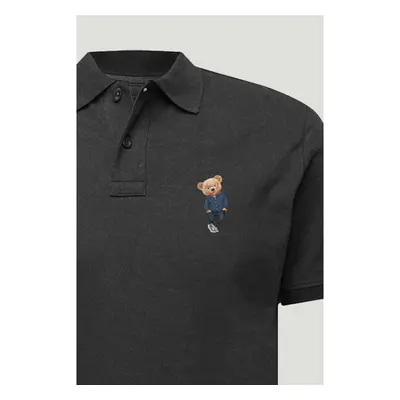 Polo Tričko Slim Fit, Barva Železitě Šedá, s Potiskem Mr Nice Guy 95209584