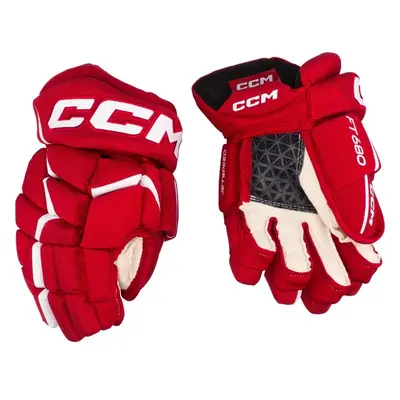 Hokejové rukavice CCM JetSpeed FT680 Red/White 13 palců 99076740