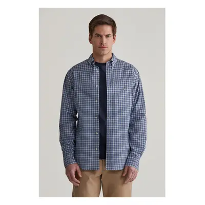 KOŠILE GANT REG POPLIN SMALL CHECK SHIRT COLLEGE BLUE 96191898