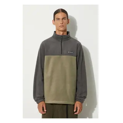 Fleecová mikina Columbia Steens Mountain Half Zip šedá barva, 1620191 98081699