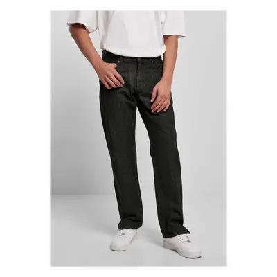 Urban Classics Straight Slit Jeans černé syrové 99064718