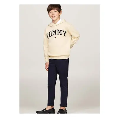 Dětské kalhoty Tommy Hilfiger 1985 SOFT TWILL CHINO PANTS tmavomodrá 97592081