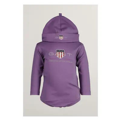 DĚTSKÝ SET GANT ARCHIVE SHIELD BODY AND BEANIE BORDEAUX PURPLE 96292592