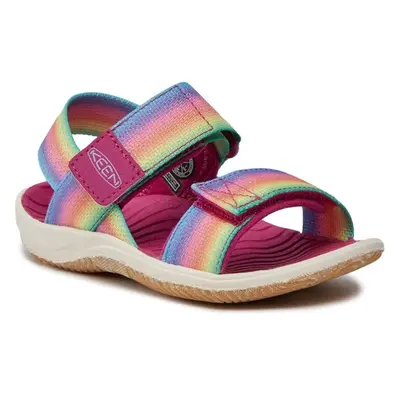 Keen Jr Elle Backstrap Rainbow/Festival Fuchsia 25-26 95995313