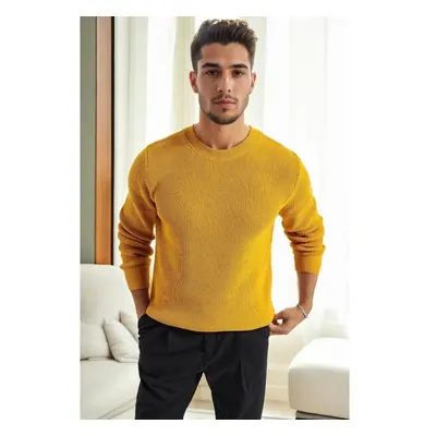 18369 Dewberry Knitwear Mens Sweater-MUSTARD 98678536