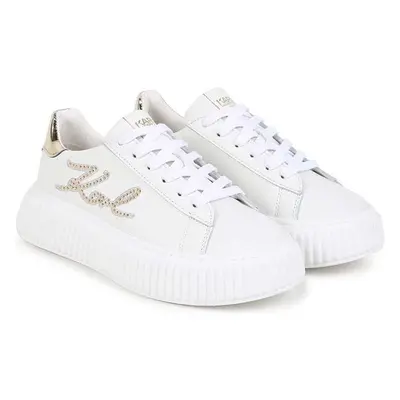 Dětské kožené sneakers boty Karl Lagerfeld bílá barva, Z30310 96305548