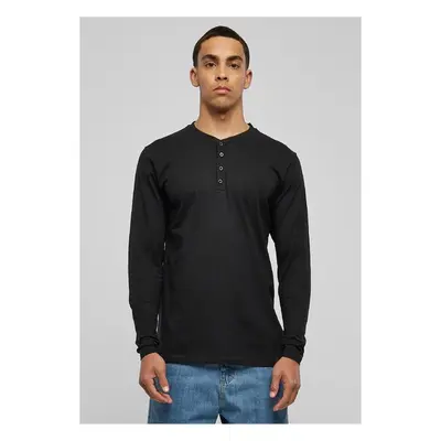 Urban Classics Základní tričko Henley L/S černé 89532680