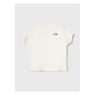 Dětské bavlněné tričko The North Face G VERTICAL LINE S/S TEE bílá 84542337