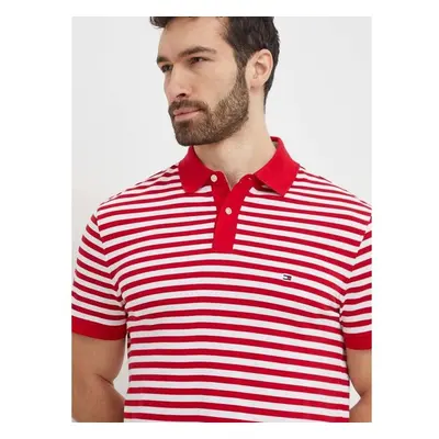 Polo tričko Tommy Hilfiger červená barva, MW0MW17770 89450345