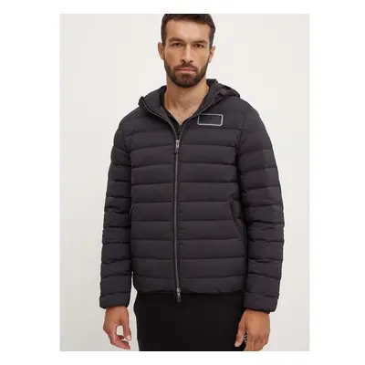 Péřová bunda EA7 Emporio Armani pánská, černá barva, zimní, PNHAZ 97592146