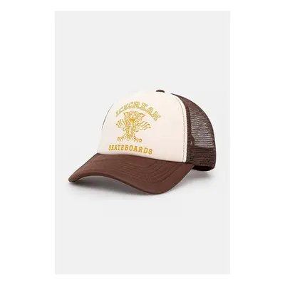 Kšiltovka ICECREAM Tiger Trucker hnědá barva, s potiskem, IC24264 97962732