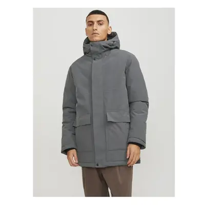 Tmavě šedá pánská zimní parka Jack & Jones Tate - Pánské 91327077