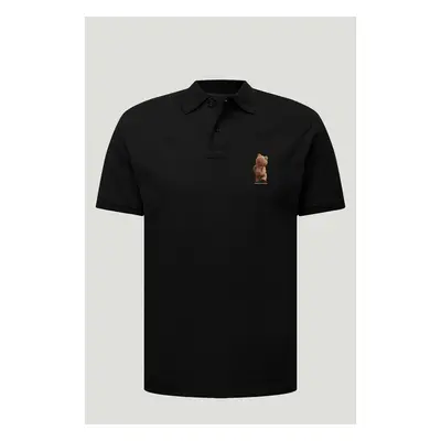 Polo Tričko Slim Fit, Barva Černá, s Potiskem Teddys Opinion 95209676