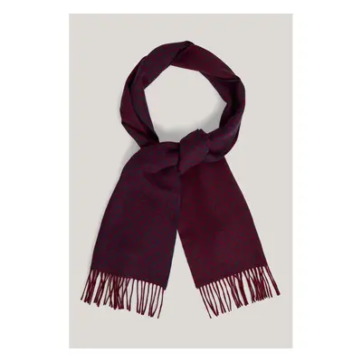 ŠÁLA GANT G PATTERN WOVEN SCARF WINE RED 96192074