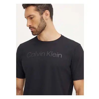 Tréninkové tričko Calvin Klein Performance černá barva, s potiskem, 97851674