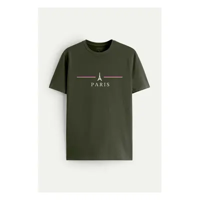 Tričko, Barva Khaki, s Potiskem Paris design-clothing-minimal 91579269