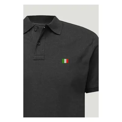 Polo Tričko Slim Fit, Barva Železitě Šedá, s Potiskem Italy Flag 95209544