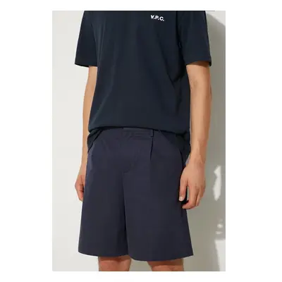 Bavlněné šortky A.P.C. Short Terry tmavomodrá barva, COGBM-H10129 84008970