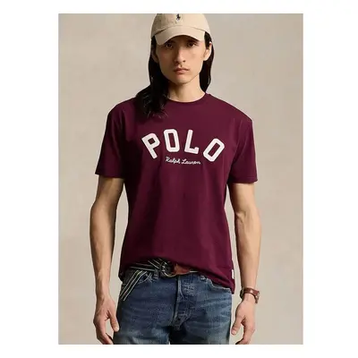 Bavlněné tričko Polo Ralph Lauren červená barva, s aplikací, 710952043 99018415