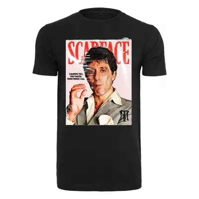 Pánské tričko Merchcode Scarface Magazine Cover Tee - černé 66070447