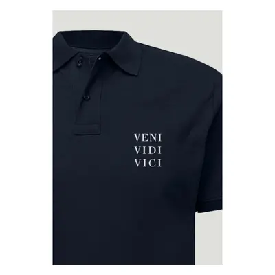 Polo Tričko Slim Fit, Barva Modrá, s Potiskem Veni Vidi Vici Vertical 95209692