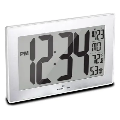 Nástěnné hodiny MARATHON Panoramatic Wall Clock SS XL bílá 86684773