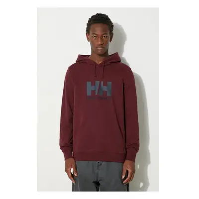 Bavlněná mikina Helly Hansen HH LOGO HOODIE pánská, tmavomodrá barva, 97962652