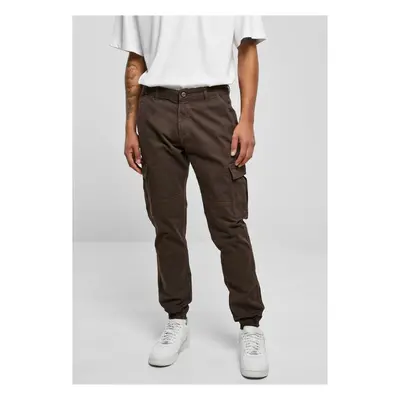 Urban Classics Kalhoty na jogging seprané Cargo Twill hnědé 91383562