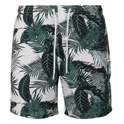 Pánské koupací šortky Urban Classics Pattern Swim Shorts - palm leaves 43844418