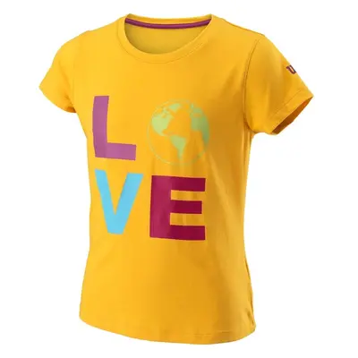 Dívčí tričko Wilson Love Earth Tech Tee G Saffron L 99101594