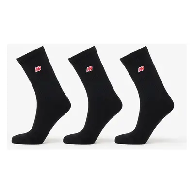 Ponožky New Balance Patch Logo Crew Sock 3-Pack Black L 98980803