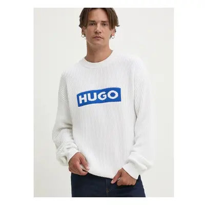 Bavlněný svetr Hugo Blue bílá barva, 50525363 99019523