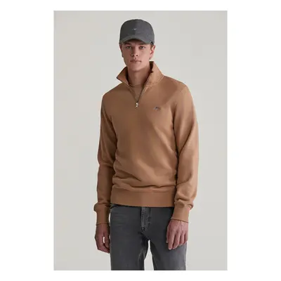 MIKINA GANT REG SHIELD HALF ZIP SWEAT WARM KHAKI 96191595