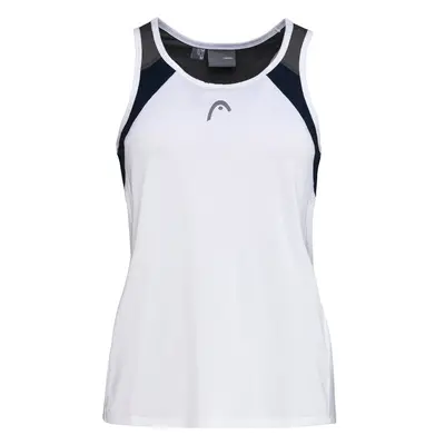 Dívčí tílko Head Club 22 Tank Top Girls White/Dark Blue 152 cm 99102130