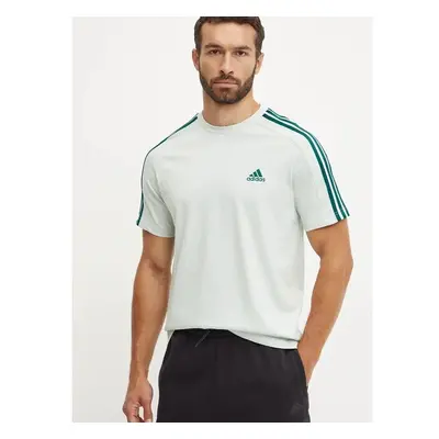 Bavlněné tričko adidas Essentials zelená barva, IX0156 98697475