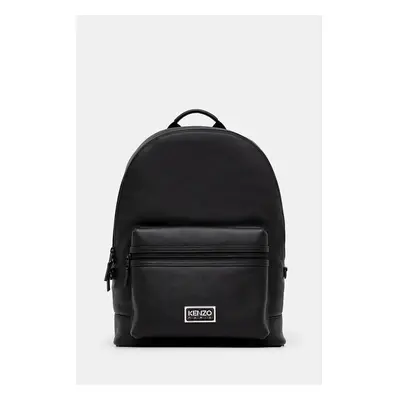 Kožený batoh Kenzo Backpack černá barva, velký, s aplikací, 98081801