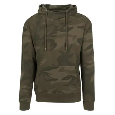 Urban Classics Camo s vysokým krkem Olivová maskáčová kapuce 91340221