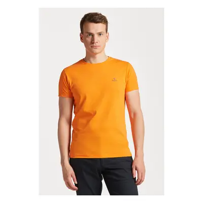 TRIČKO GANT CONTRAST LOGO SS T-SHIRT PERSIMMON ORANGE 76936411