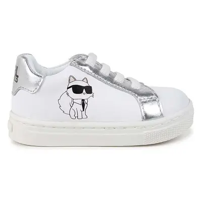 Dětské kožené sneakers boty Karl Lagerfeld bílá barva, Z30321 96305665