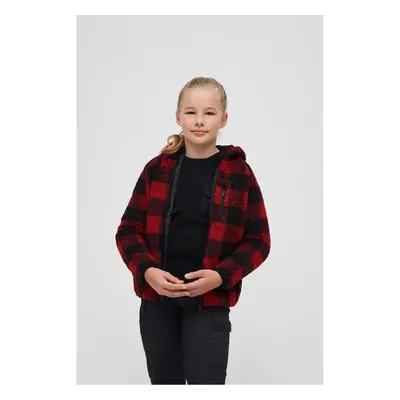 Brandit Dětská Teddyfleecejacket Hood červená/černá 91271467